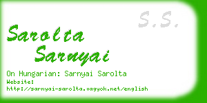 sarolta sarnyai business card